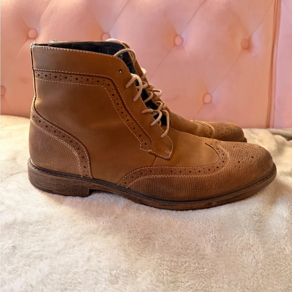 J & M Men's Tan Brogue Boots preppy western 
J.Murphy Sz 10 - Picture 3 of 11